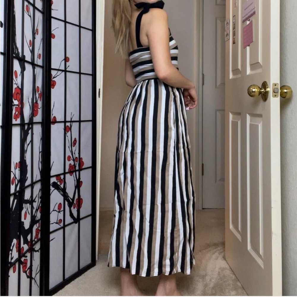 NWOT Zara TRF Collection Striped Midi Dress - Picture 5 of 12